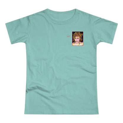 Single Jersey Women's T-shirt - Motiv: Antonietta, Front  H 9 cm & Rückseite H 37 cm