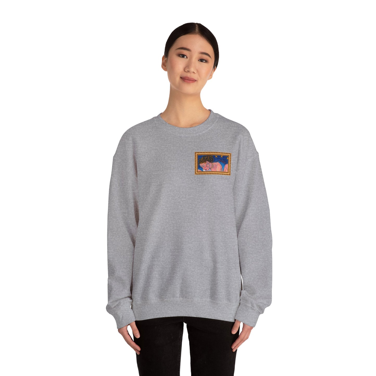 Unisex Heavy Blend™ Crewneck Sweatshirt - Motiv: Front Alva (Ausschnitt) &  Rückseite Alva