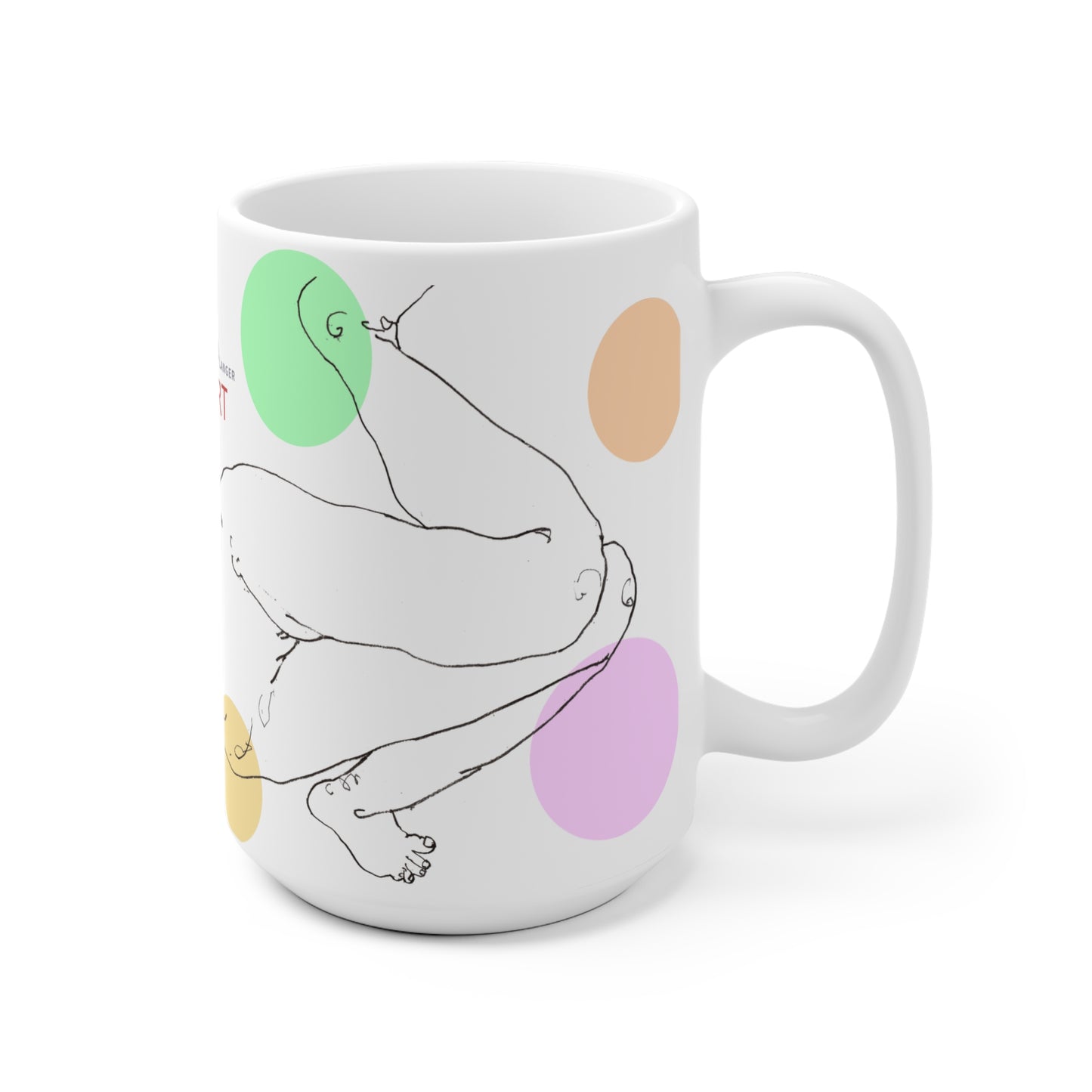 Ceramic Mug (EU) - Motiv: Leonie transparent, Farbkreise