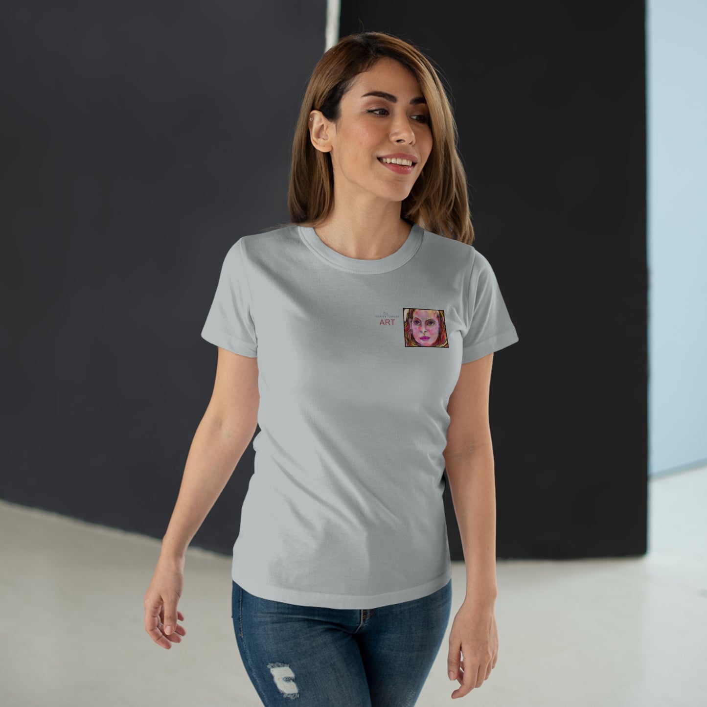 Single Jersey Women's T-shirt - Motiv: Johanna, H 7 cm
