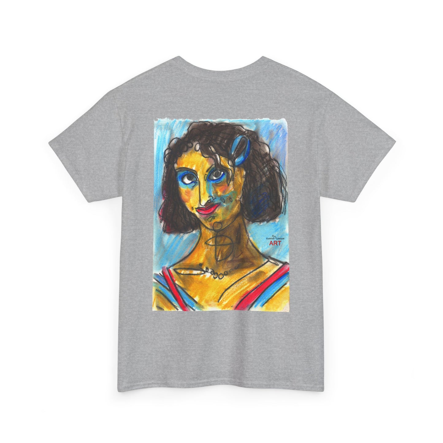 Unisex Heavy Cotton Tee - Motiv Augen & Frechdax, Neck Label