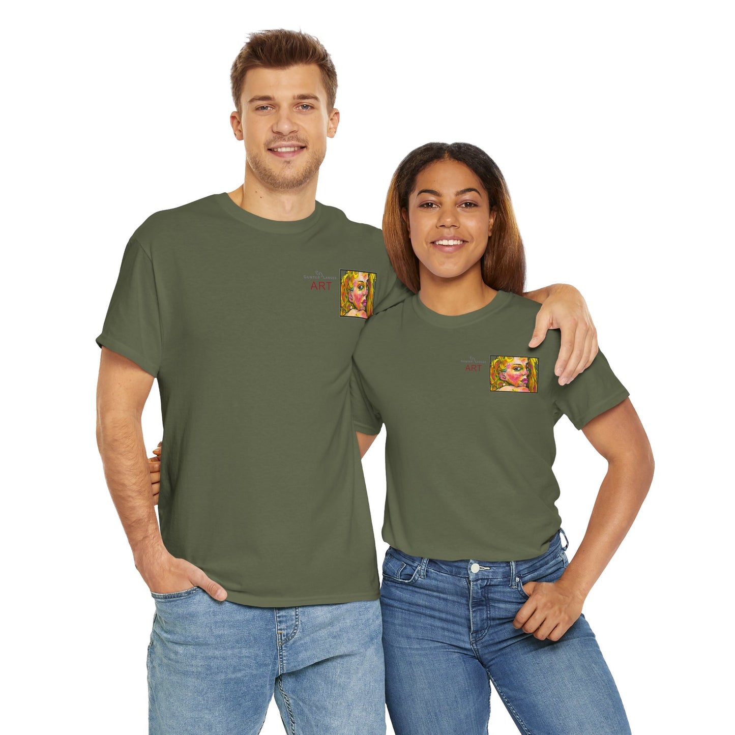 Unisex Heavy Cotton Tee - Motiv: Romina, H 7 cm