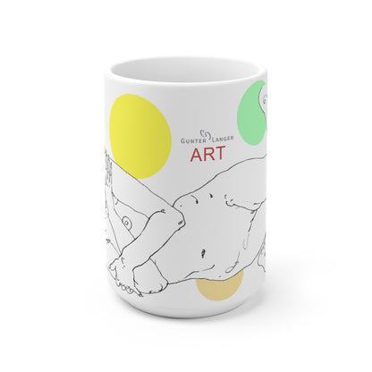 Ceramic Mug (EU) - Motiv: Leonie weiß, Farbkreise