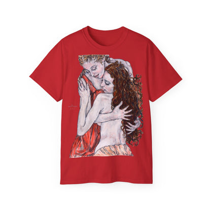 Unisex Ultra Cotton Tee - Mutter und Tochter, Front Bei dir, H 49 cm