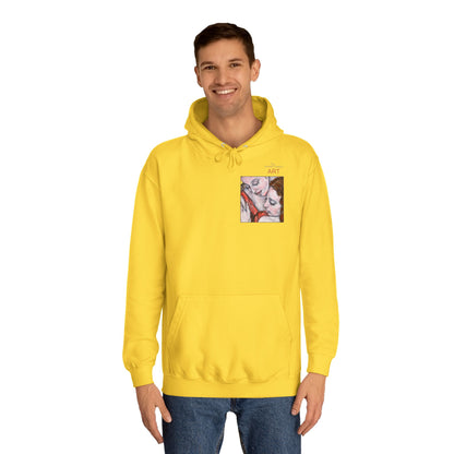 Unisex College Hoodie - Motiv: Front Bei dir & Rückseite Bei dir (gerahmt)
