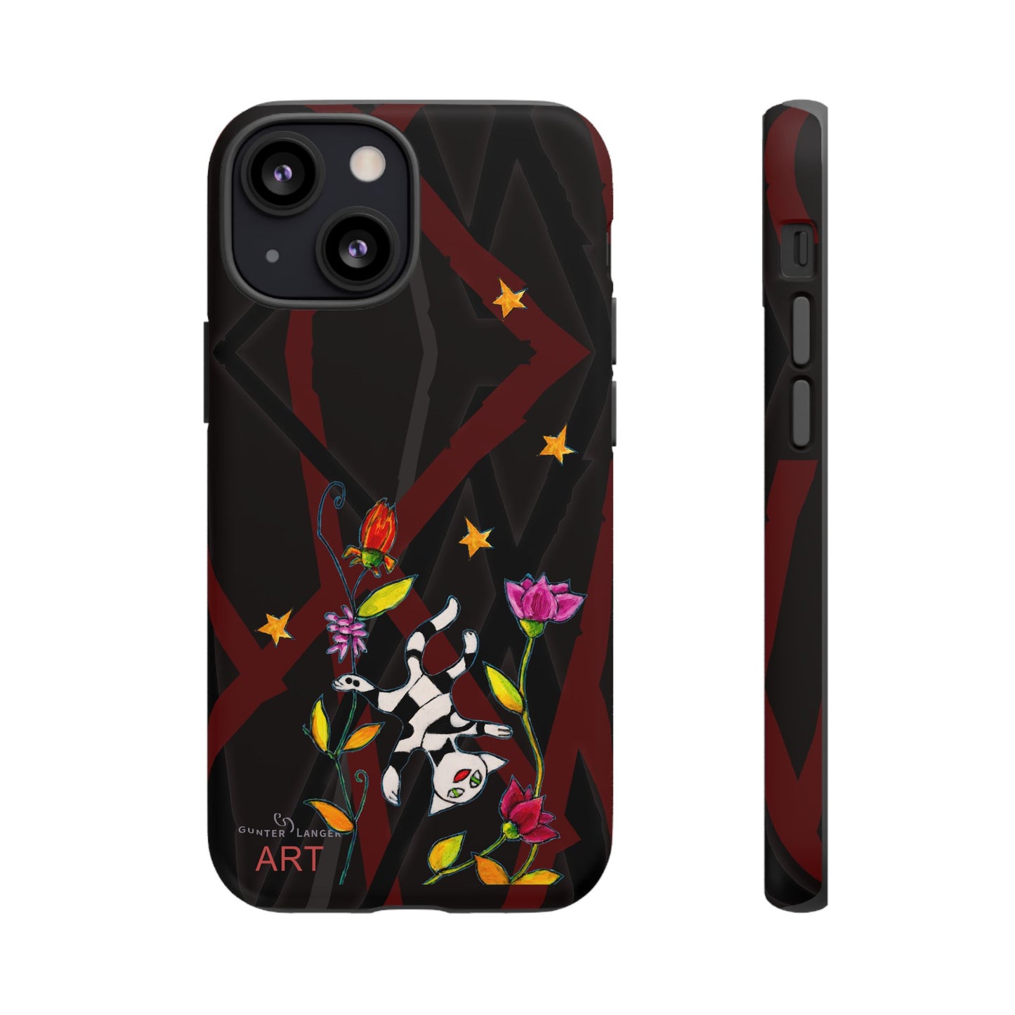 Tough Cases - iPhone - Motiv: Katze schwebt und Ranken, H 7,73 cm, Mikado3