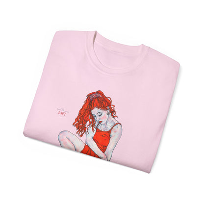 Unisex Ultra Cotton Tee - Motiv: Front Julia,  H 33,5 cm