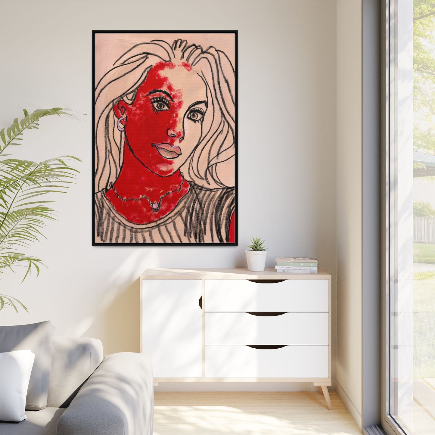 Matte Canvas, Framed (Multi-color) - Motiv: Christina, H 91,4 cm bis 152,4 cm