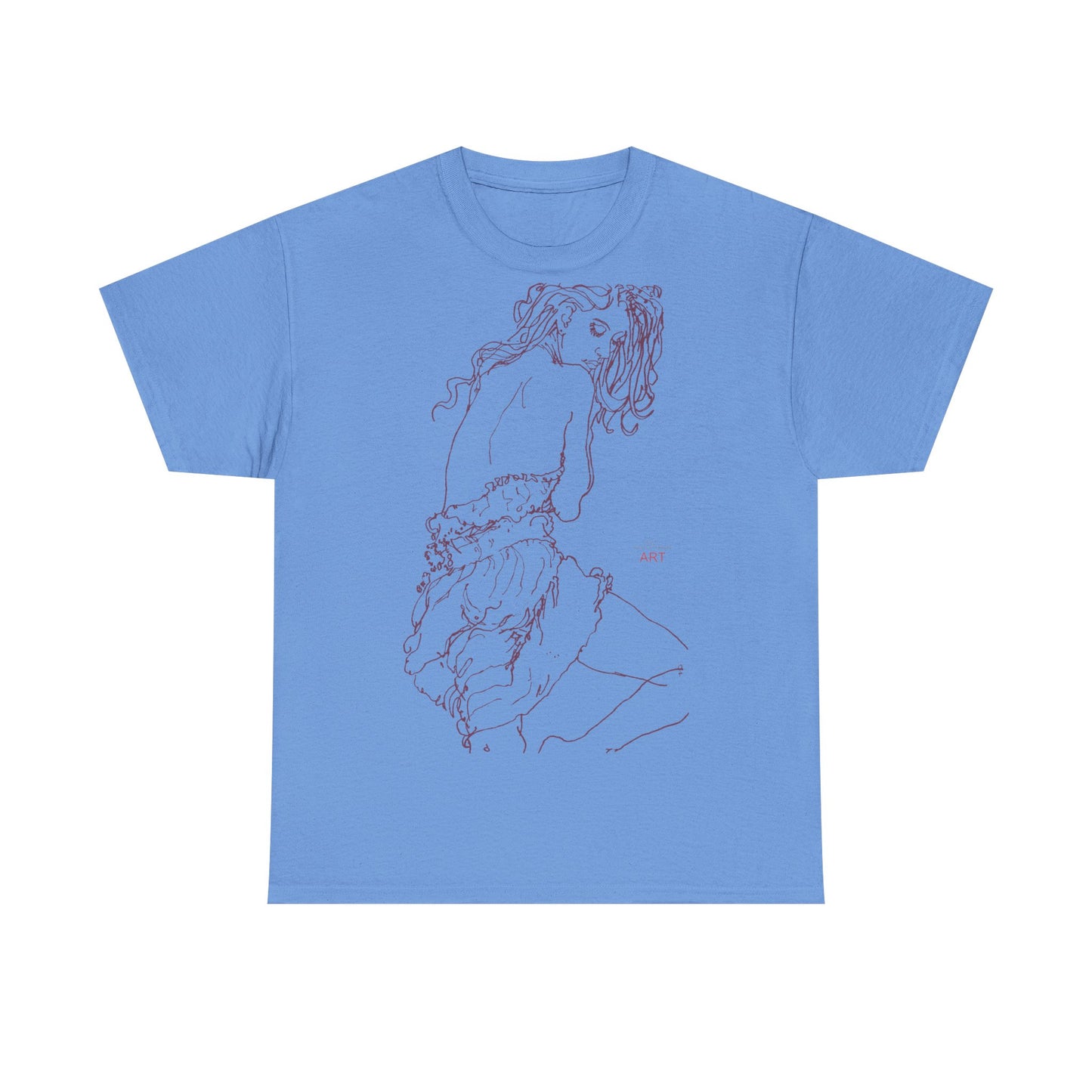 Unisex Heavy Cotton Tee - Motiv: Front Giselle violett-braun