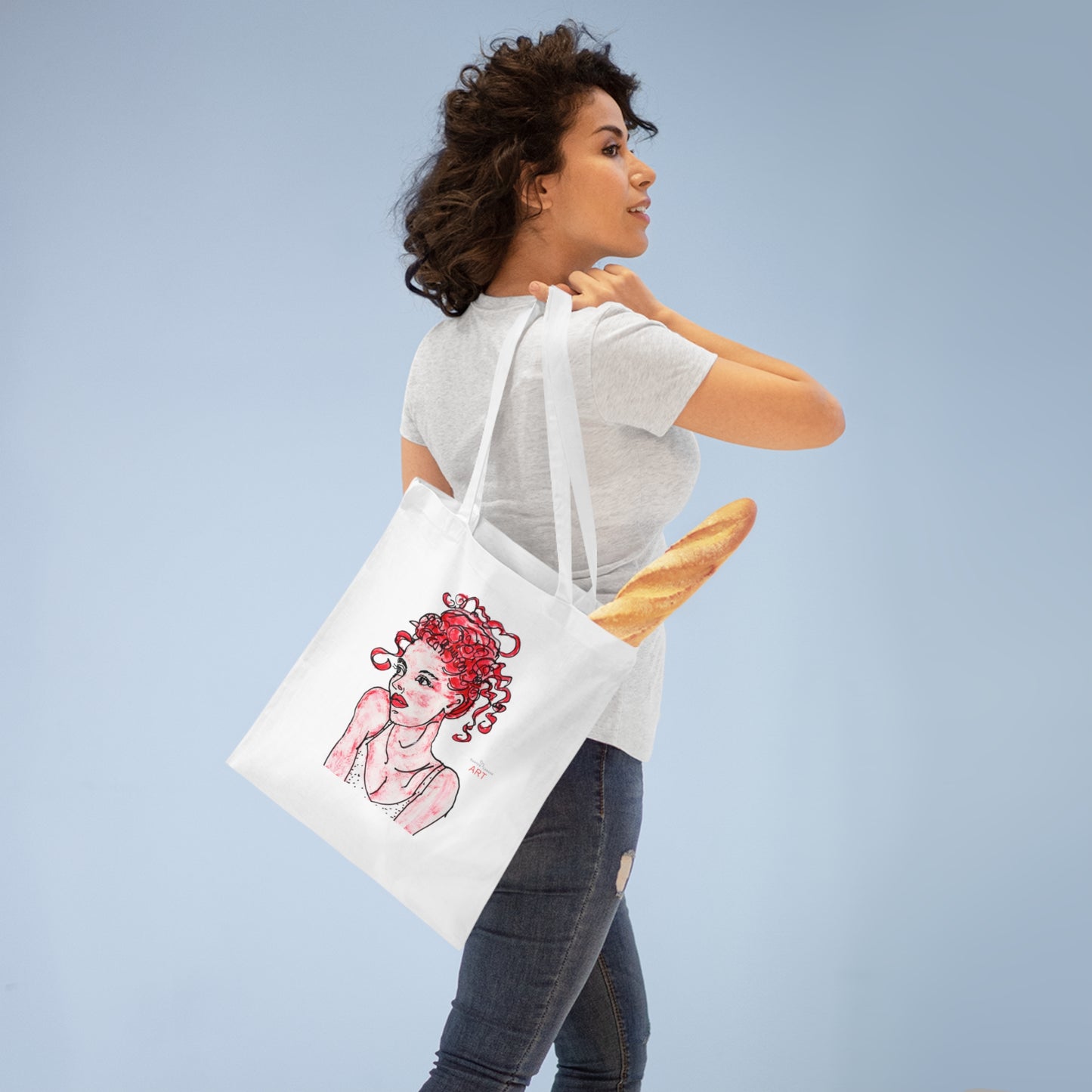 Tote Bag - Motiv: Mila, einseitig bedruckt, H 30,5 cm