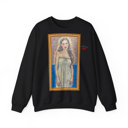 Unisex Heavy Blend™ Crewneck Sweatshirt - Motiv:  Front Marie (halb, gerahmt) & Rückseite Marie (gerahmt)