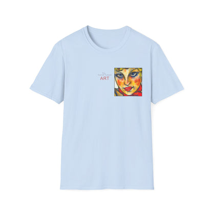Unisex Softstyle T-Shirt - Motiv: Front Ina (Ausschnitt H 13,5 cm) & Ina, Rückseite (groß H 27 cm)
