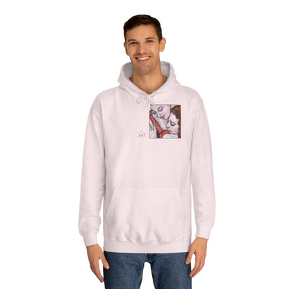 Unisex College Hoodie - Motiv: Front Bei dir & Rückseite Bei dir