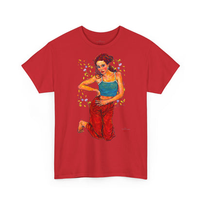 Unisex Heavy Cotton Tee - Motiv: Motiv Lea, Ranken, 49cm, Neck Label