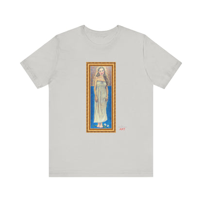 Unisex Jersey Short Sleeve Tee - Motiv: Front Marie, H 35,5 cm Goldrahmen