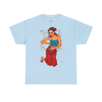 Unisex Heavy Cotton Tee - Motiv: Motiv Lea, Ranken, 49cm, Neck Label