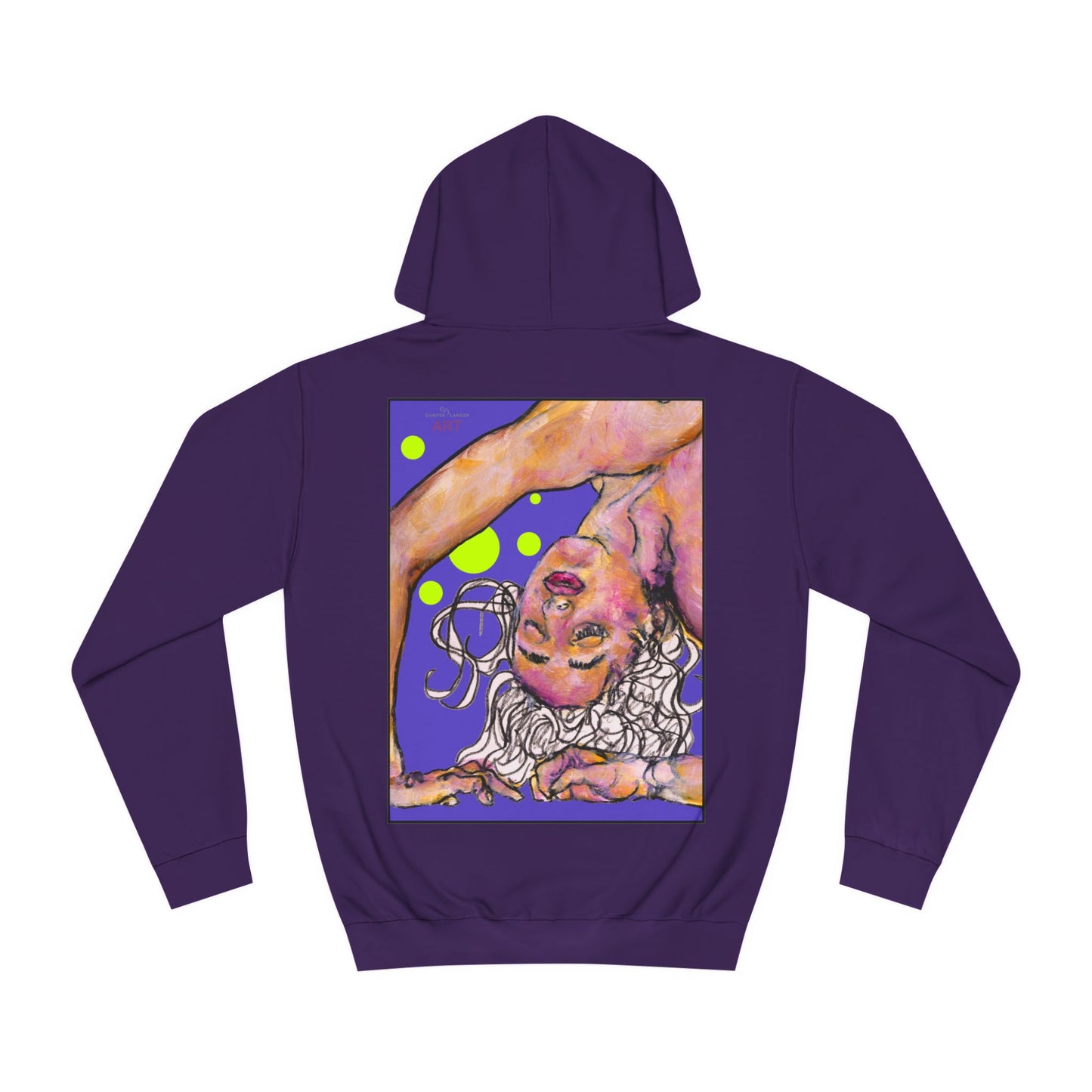 Unisex College Hoodie - Motiv: Front Hanna & Rückseite Hanna (violett)