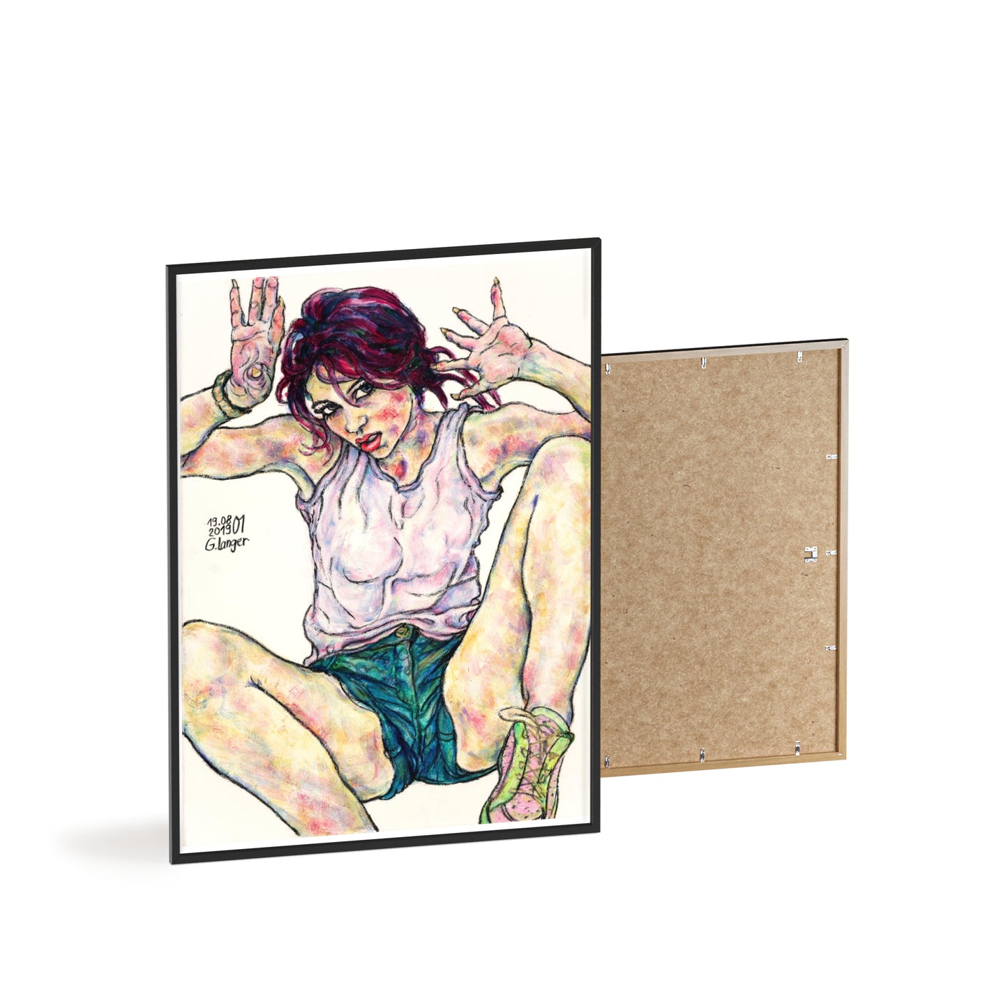 Posters with Wooden Frame - Motiv: Siegesgöttin