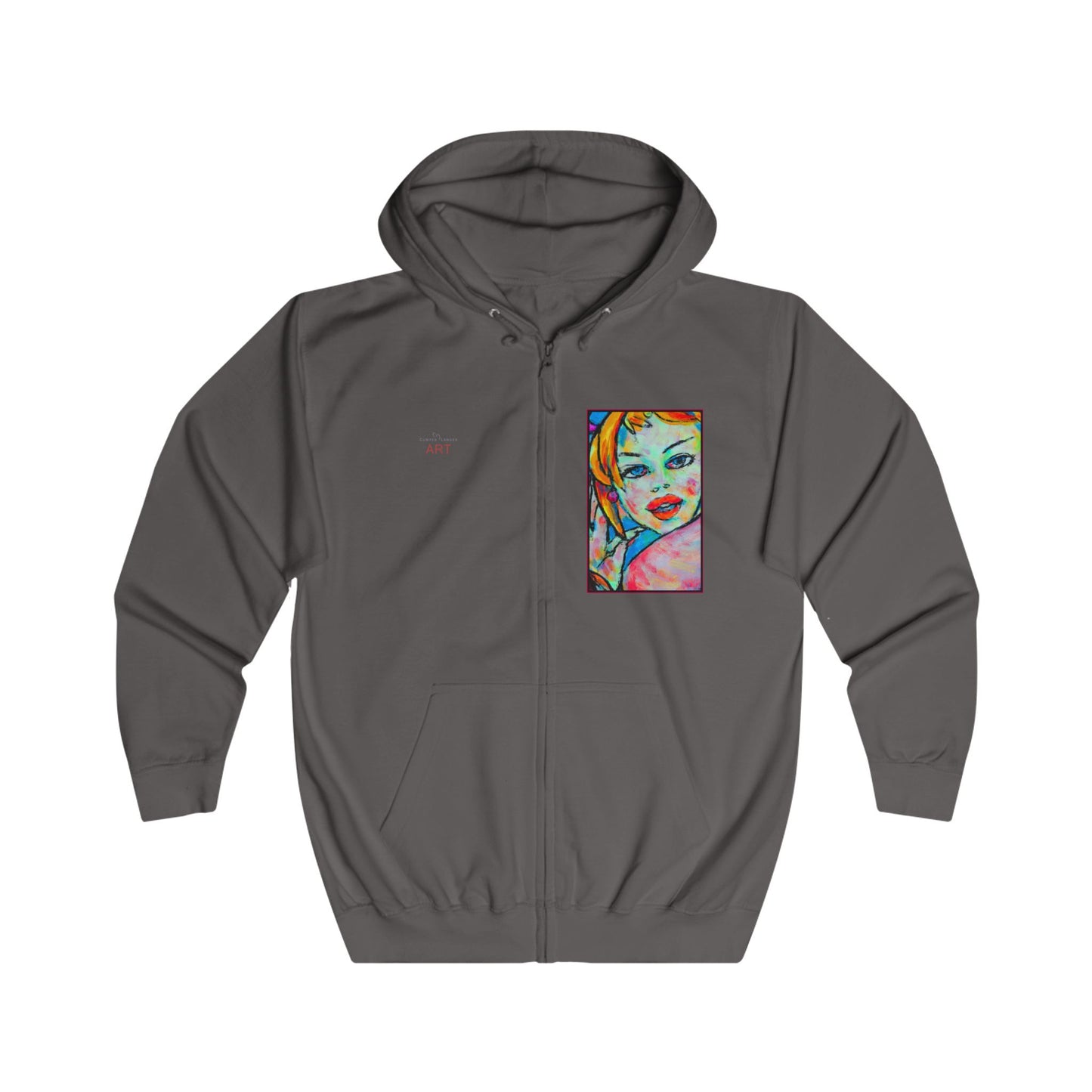 Unisex Full Zip Hoodie - Motiv: Frontseite Sophia & Rückseite Party