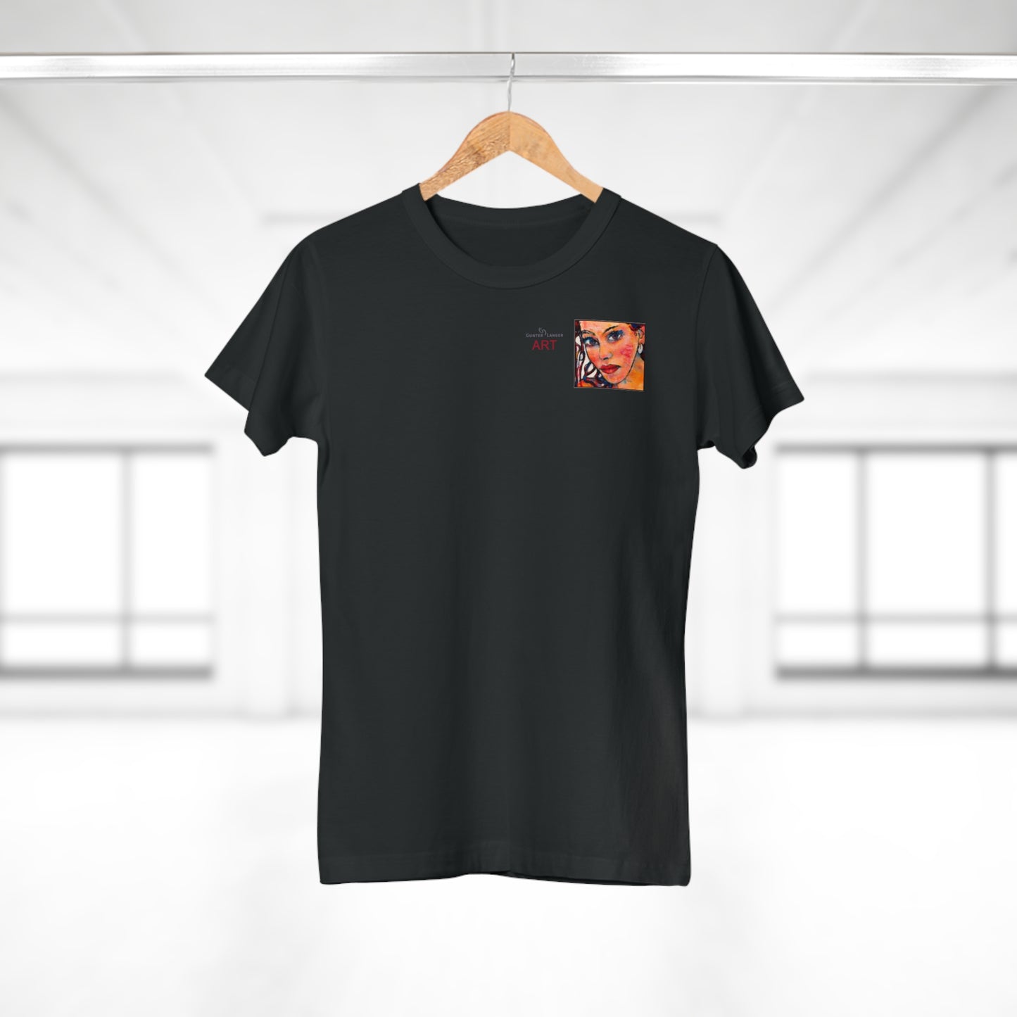 Single Jersey Women's T-shirt - Motiv: Lea, H 7 cm