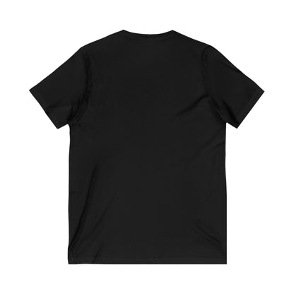 Unisex Jersey Short Sleeve V-Neck Tee - Motiv: Front Lars orange-braun