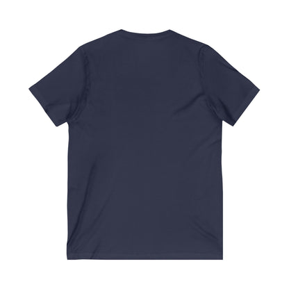 Unisex Jersey Short Sleeve V-Neck Tee - Motiv: Front Lars orange-braun