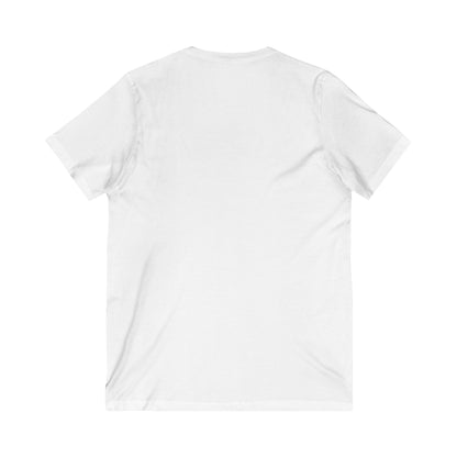 Unisex Jersey Short Sleeve V-Neck Tee - Motiv: Front Lars orange-braun