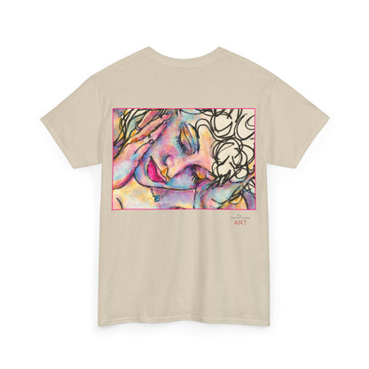 Unisex Heavy Cotton Tee - Motiv:  Motiv: Front Mara, H 9 cm & Rückseite Mara, H 27 cm