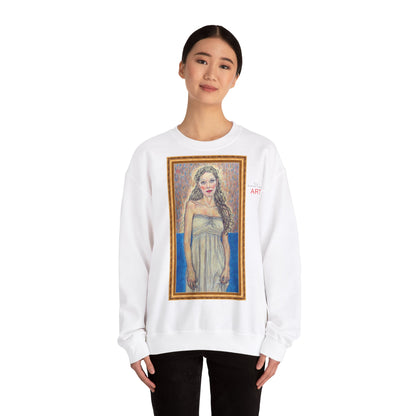 Unisex Heavy Blend™ Crewneck Sweatshirt - Motiv:  Front Marie (halb, gerahmt) & Rückseite Marie (gerahmt)