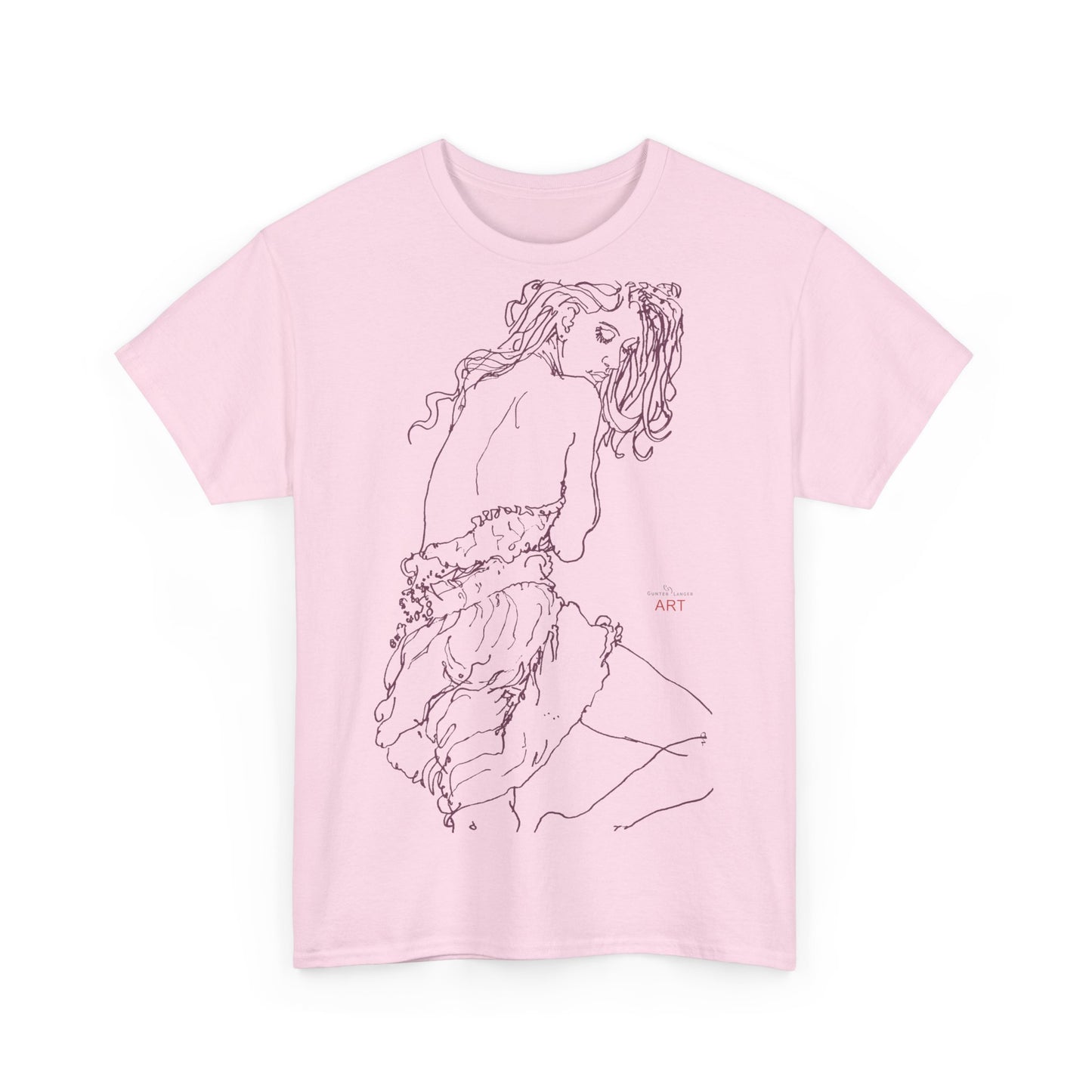 Unisex Heavy Cotton Tee - Motiv: Front Giselle violett-braun