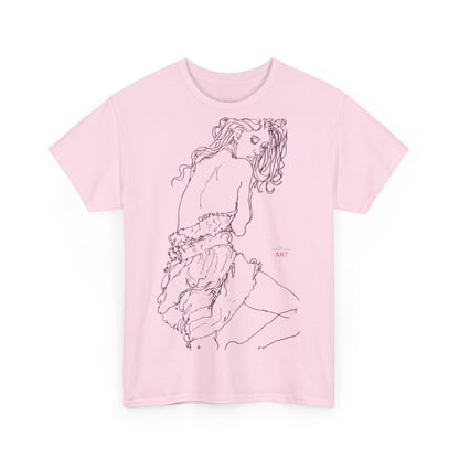 Unisex Heavy Cotton Tee - Motiv: Front Giselle violett-braun