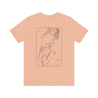 Unisex Jersey Short Sleeve Tee - Motiv: Rückseite Giselle, Kasten, H 40 cm