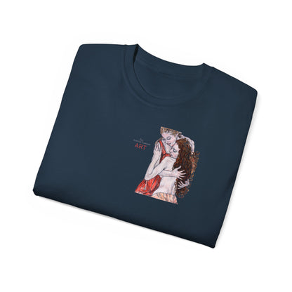 Unisex Ultra Cotton Tee - Mutter und Tochter - Motiv Bei dir (klein) & Bei dir (groß)