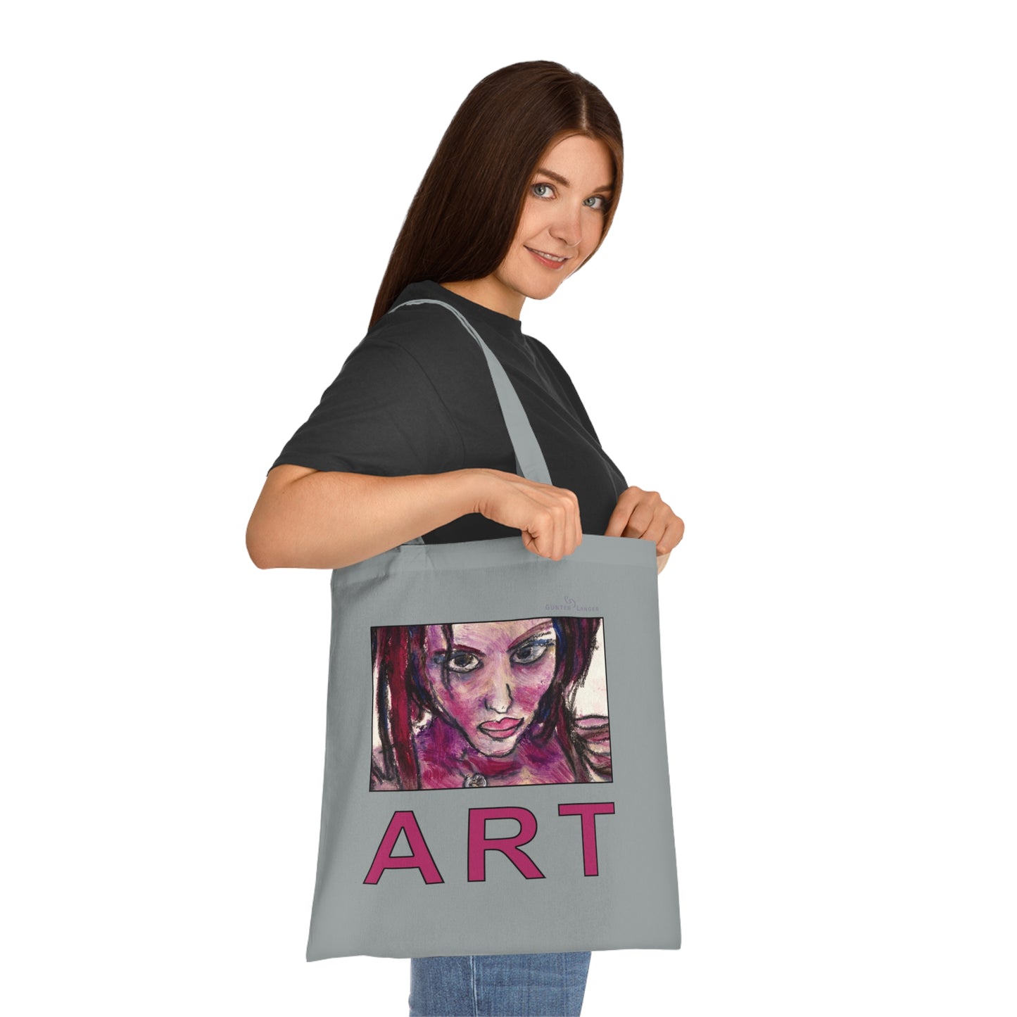 Cotton Tote - Motiv: Lola ART, einseitig bedruckt, H 17,5 cm