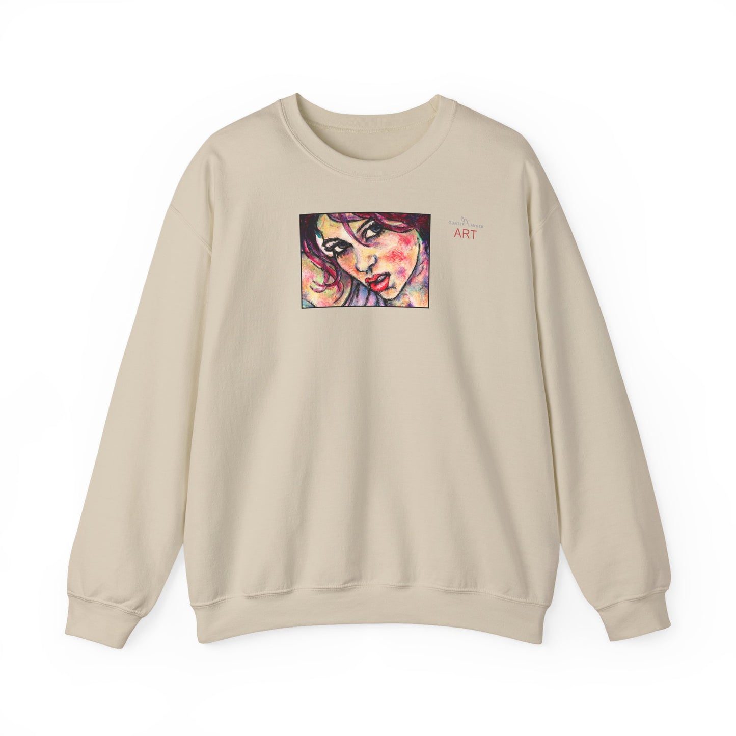 Unisex Heavy Blend™ Crewneck Sweatshirt - Motiv: Front Siegesgöttin, H12 cm (klein) & Rückseite Siegesgöttin, H43 cm