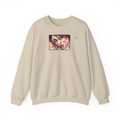 Unisex Heavy Blend™ Crewneck Sweatshirt - Motiv: Front Siegesgöttin, H12 cm (klein) & Rückseite Siegesgöttin, H43 cm