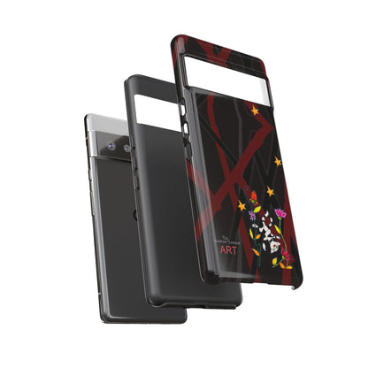 Tough Cases - Google Pixel - Samsung Galaxy - Motiv: Katze schwebt und Ranken, H 5,26 cm, Mikado3