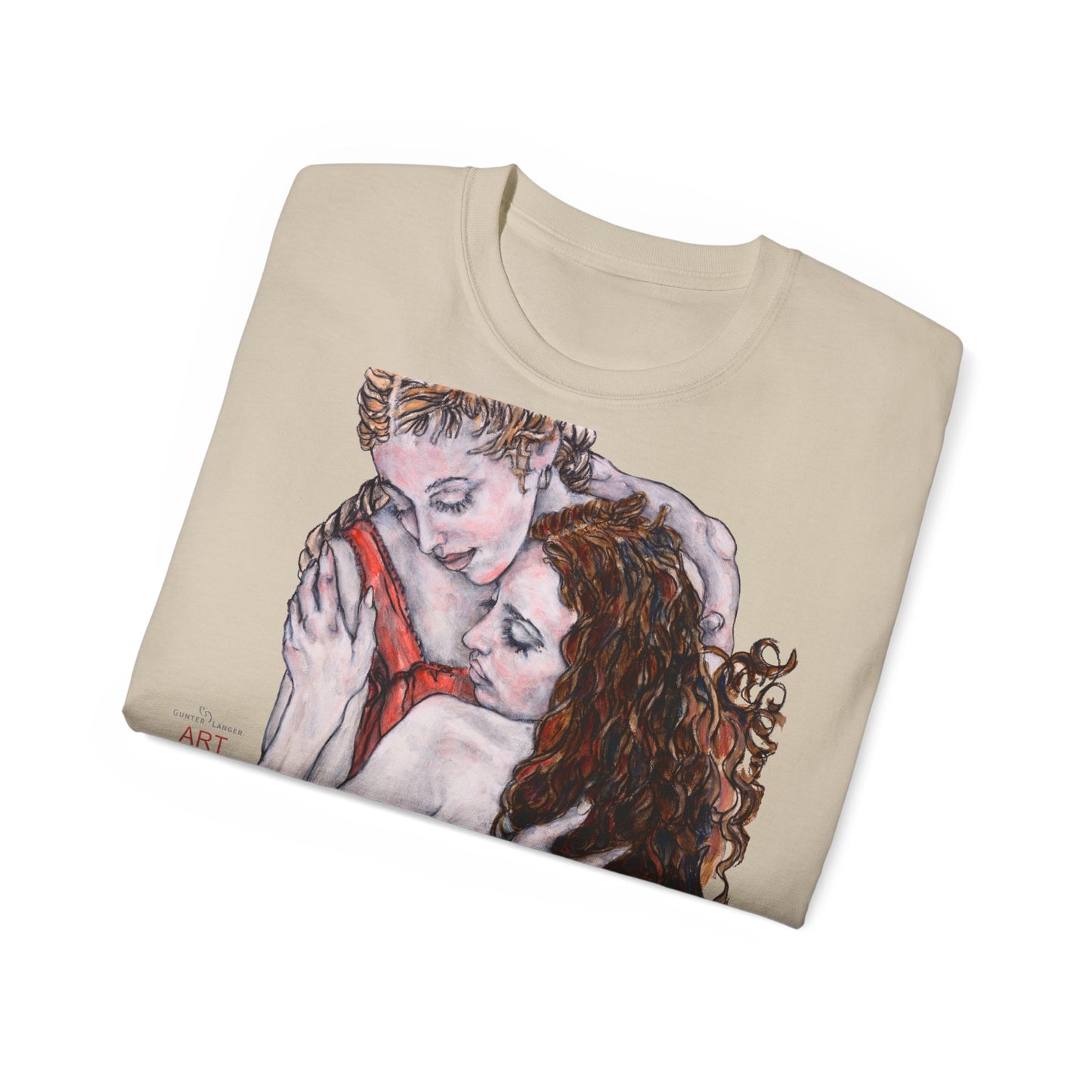 Unisex Ultra Cotton Tee - Mutter und Tochter, Front Bei dir, H 49 cm