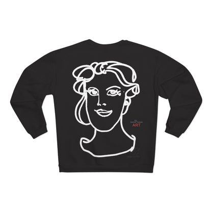 Unisex Crew Neck Sweatshirt (EU) - Motiv: Front Gia & Rückseite Gia (weiß)