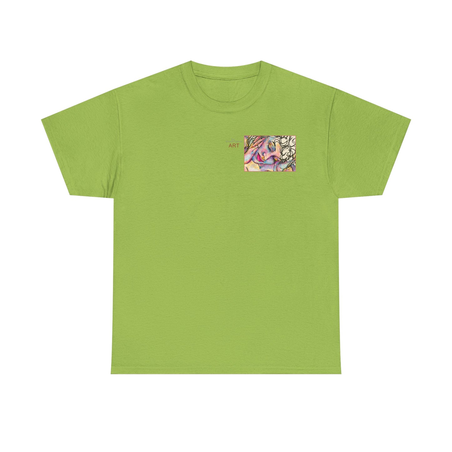 Unisex Heavy Cotton Tee - Motiv:  Motiv: Front Mara, H 9 cm & Rückseite Mara, H 27 cm