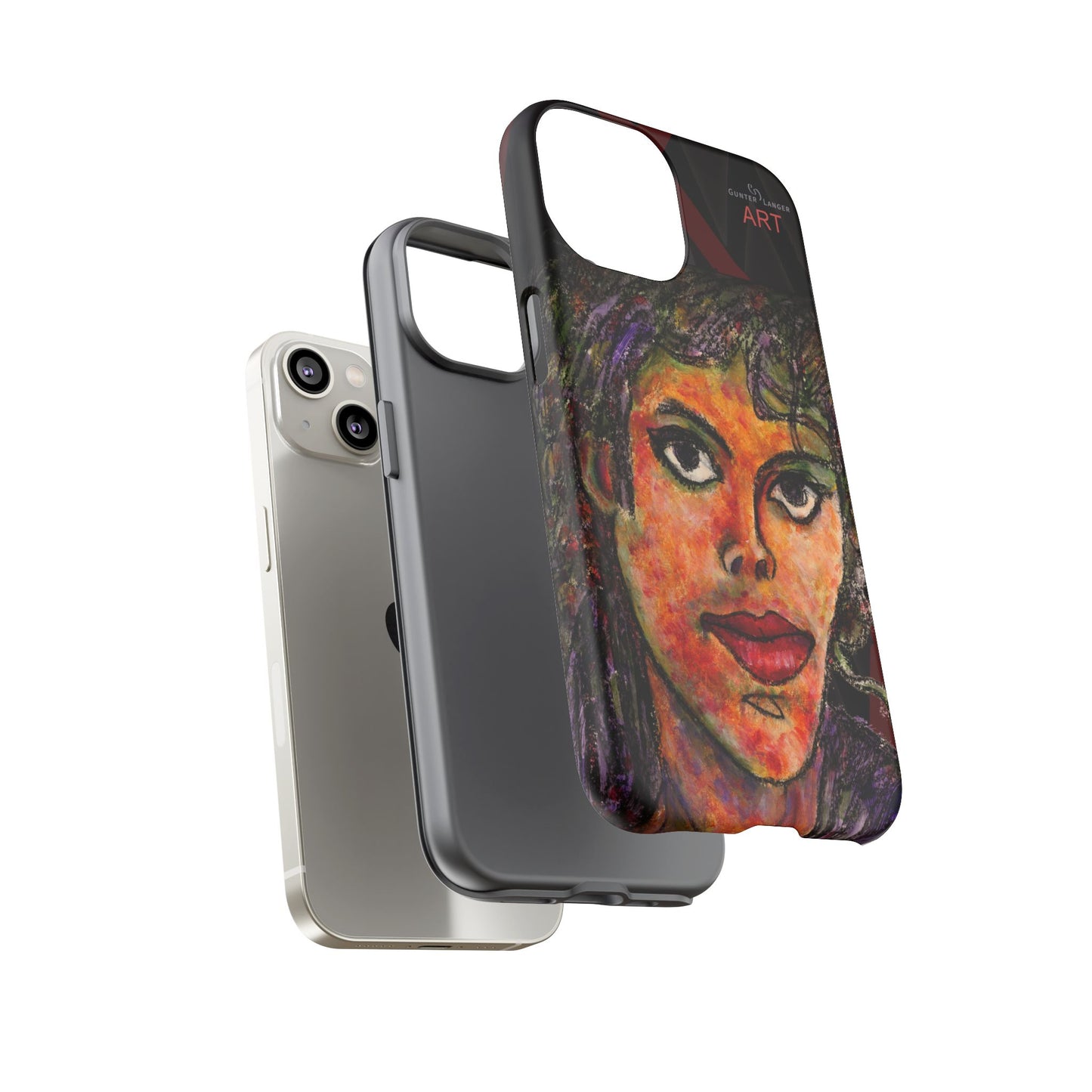 Tough Cases - iPhone - Motiv: MJ, Schwarz