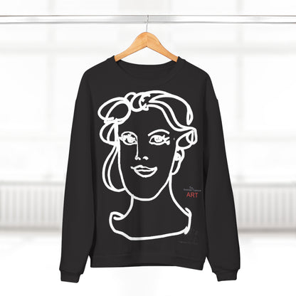 Unisex Crew Neck Sweatshirt (EU) - Motiv: Front Gia & Rückseite Gia (weiß)