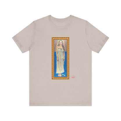 Unisex Jersey Short Sleeve Tee - Motiv: Front Marie, H 35,5 cm Goldrahmen