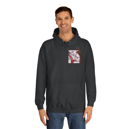 Unisex College Hoodie - Motiv: Front Bei dir & Rückseite Bei dir (gerahmt)