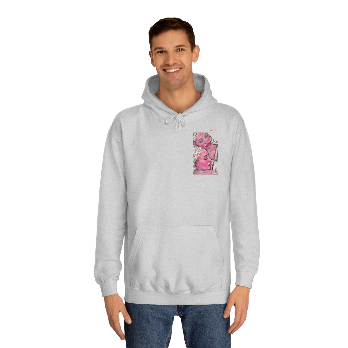 Unisex College Hoodie - Motiv: Front Zuflucht & Rückseite Zuflucht