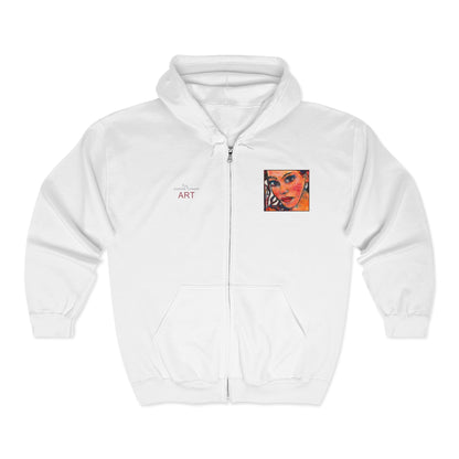 Unisex Heavy Blend™ Full Zip Hooded Sweatshirt - Motiv: Lea, H 10 cm
