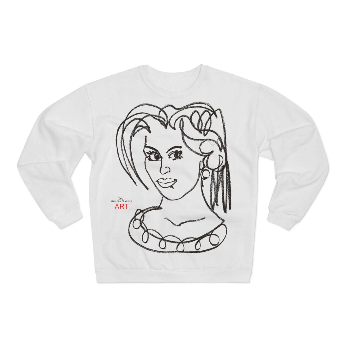 Copy of Unisex Crew Neck Sweatshirt (EU) - Motiv: Front Magda und Rückseite Magda, H 59 cm