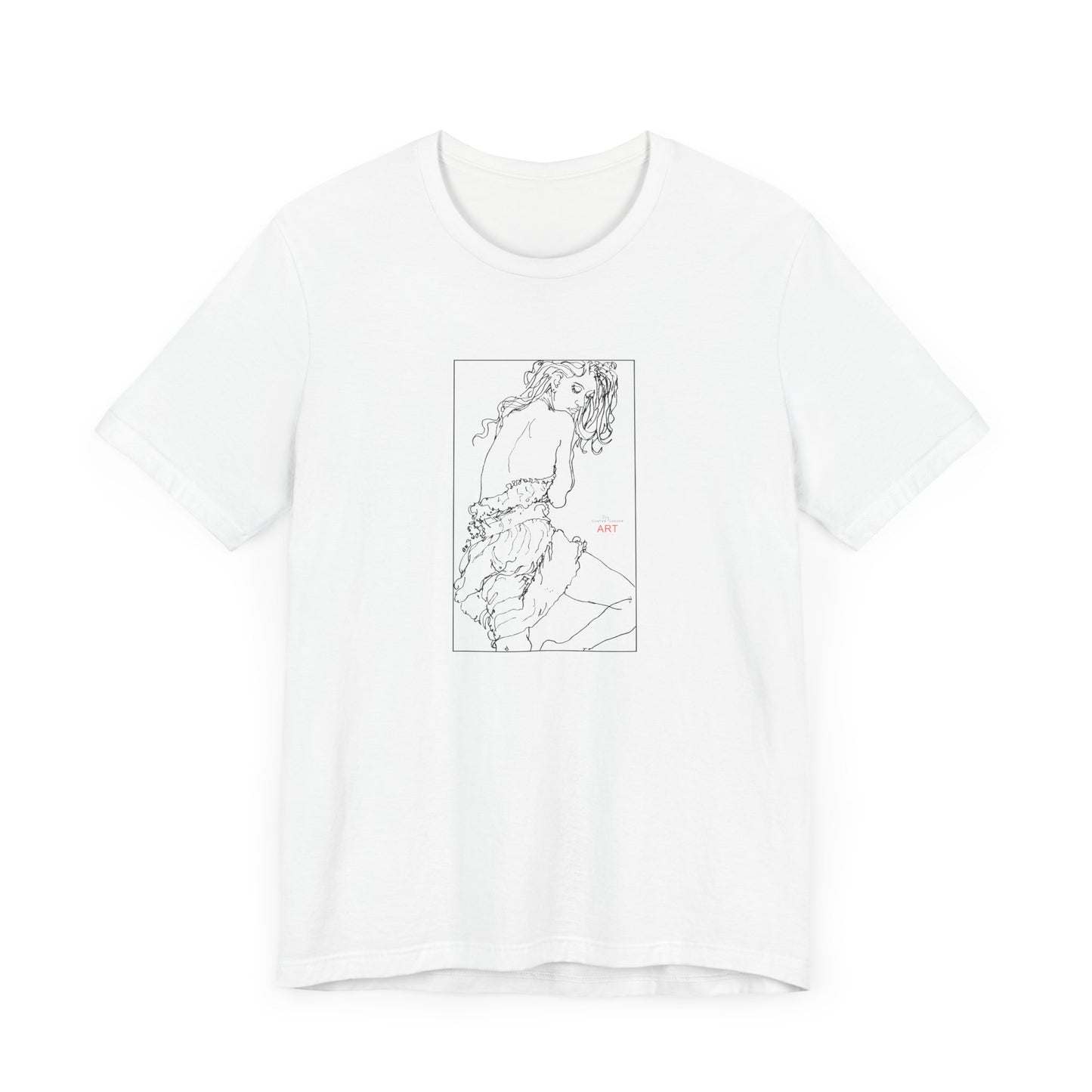 Unisex Jersey Short Sleeve Tee - Motiv: Front Giselle, im Kasten H 25 cm