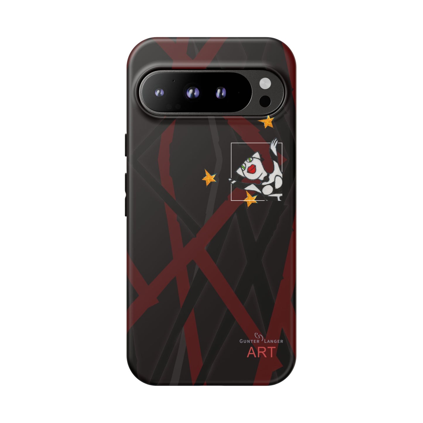 Tough Cases - Google Pixel - Samsung Galaxy - Motiv:  "Miau" klein H 8 cm, Sternenhimmel, Mikado3