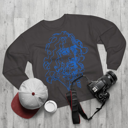 Unisex Crew Neck Sweatshirt (EU) - Motiv Montenegro (blau) & Montenegro (rot)